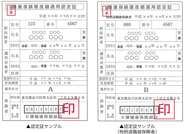 高額 医療 費 限度 額 適用 認定 証